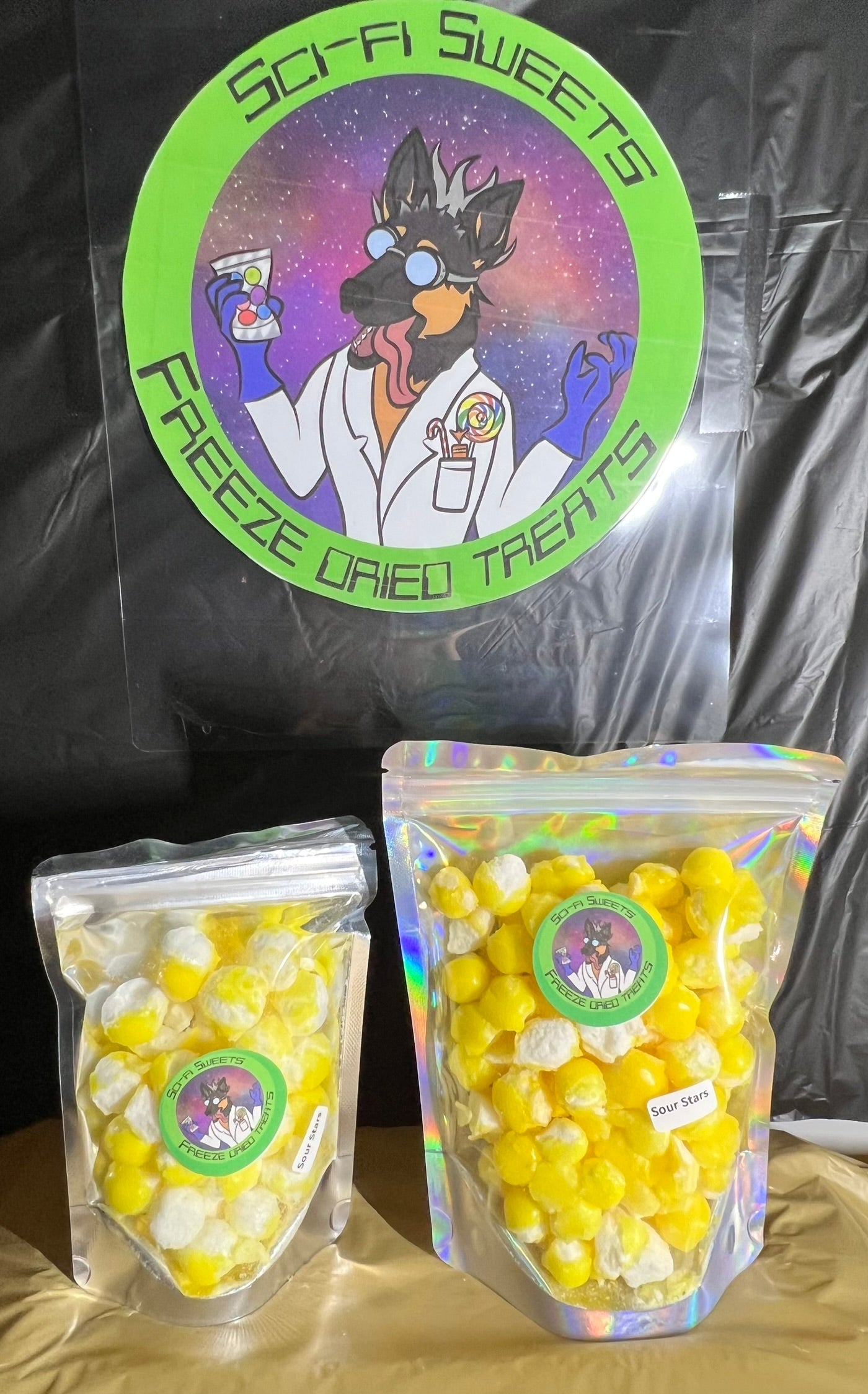 Sour Stars | Freeze-Dried Sour Lemon Candy by Sci-Fi Sweets