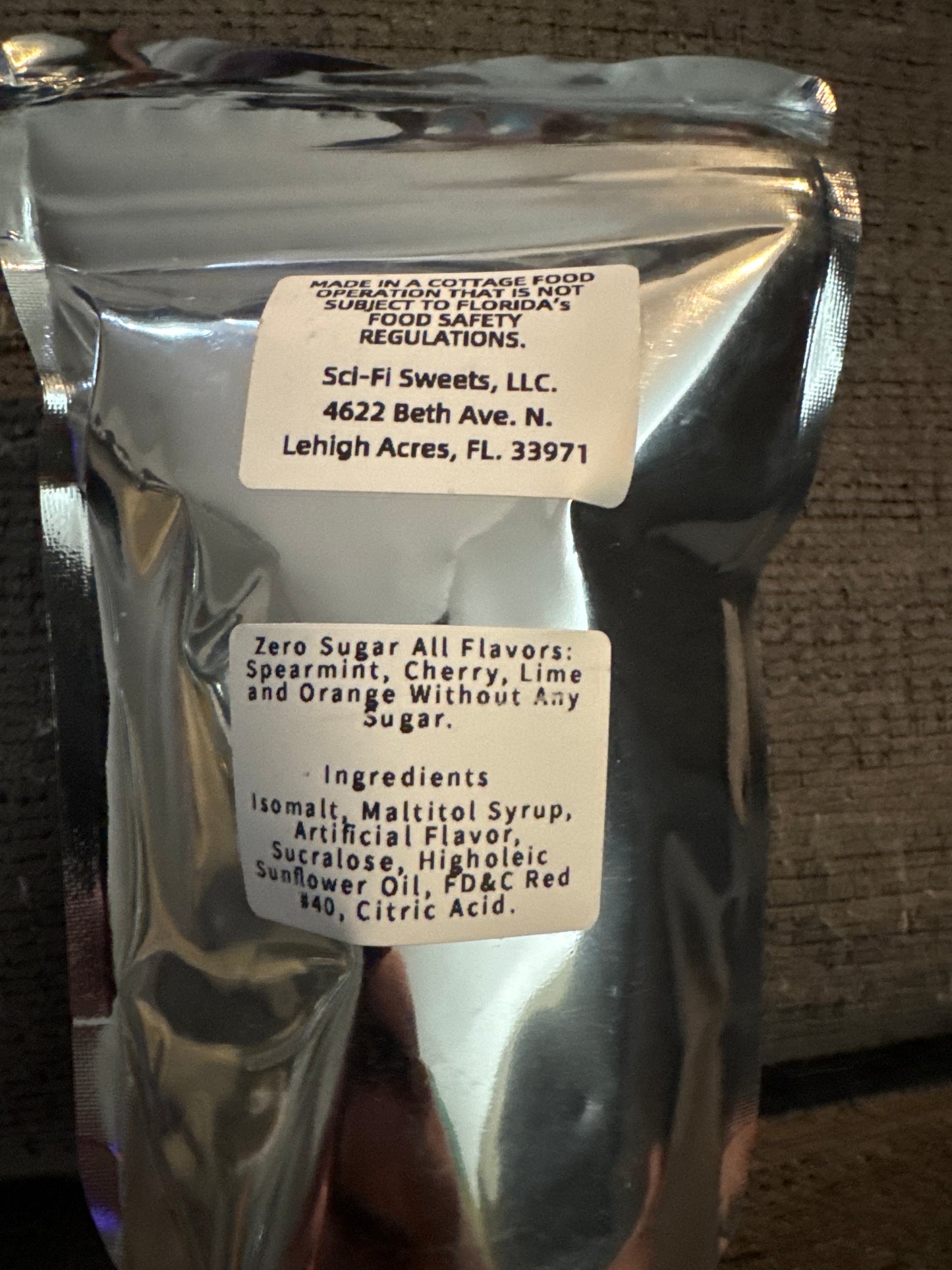 Sugar-Free Spearmint candy discs