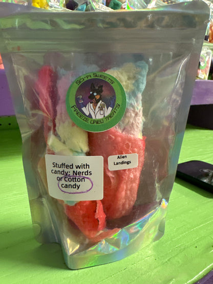 Alien Landings Filled Cotton Candy or Nerds