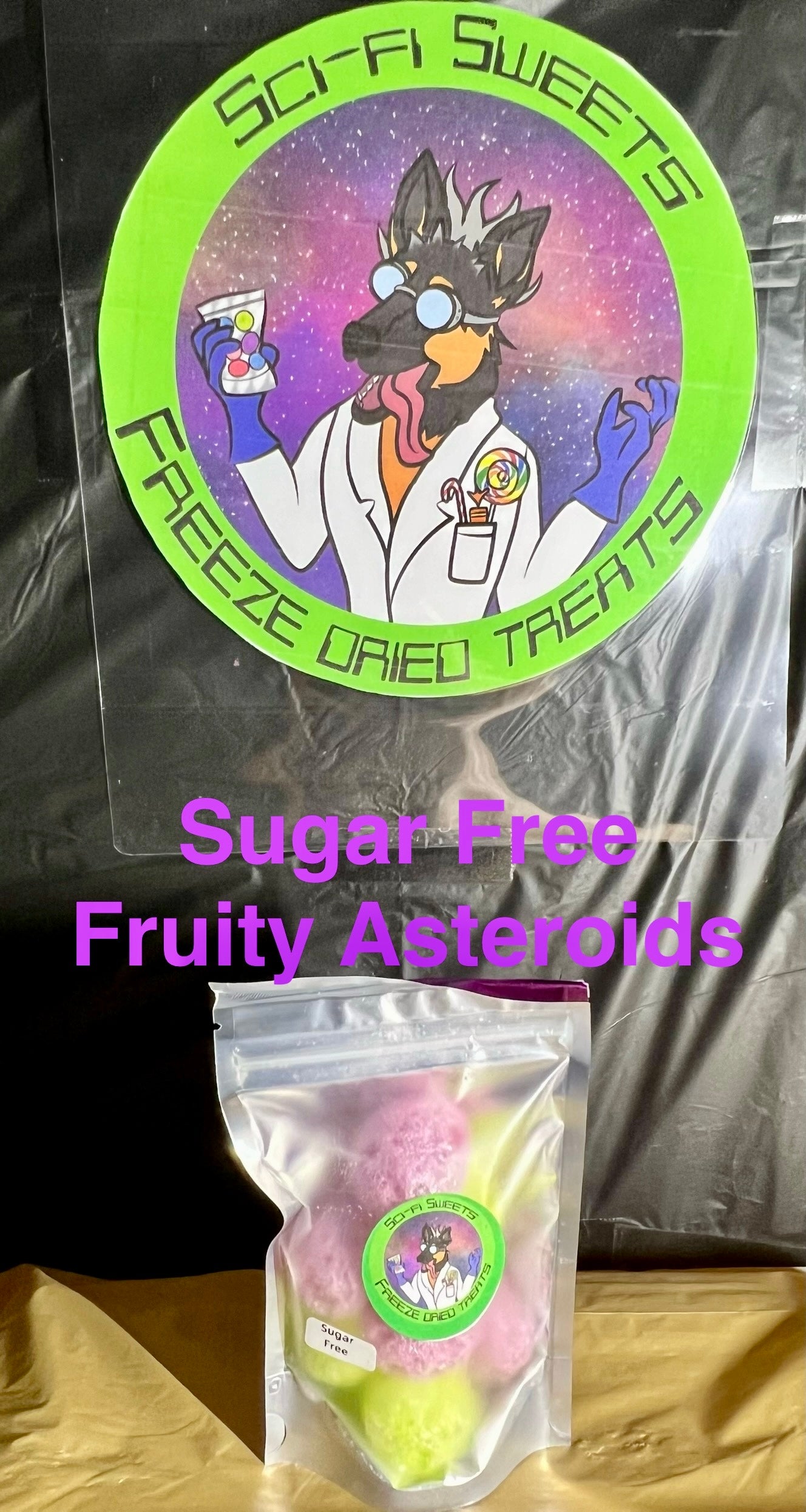 Sugar-Free Fruity Asteroids(aka Sugar free jolly ranchers)